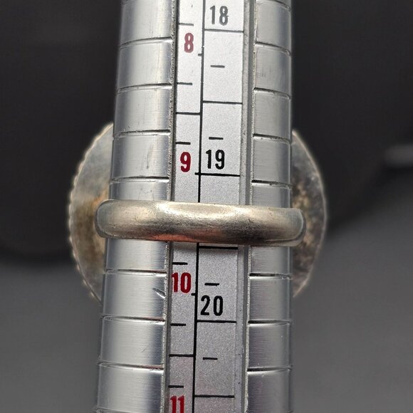 925 Sterling Silver Plated Glass Opal Ring Size 9.5 Bezel Setting Fine Jewelry - Picture 13 of 13